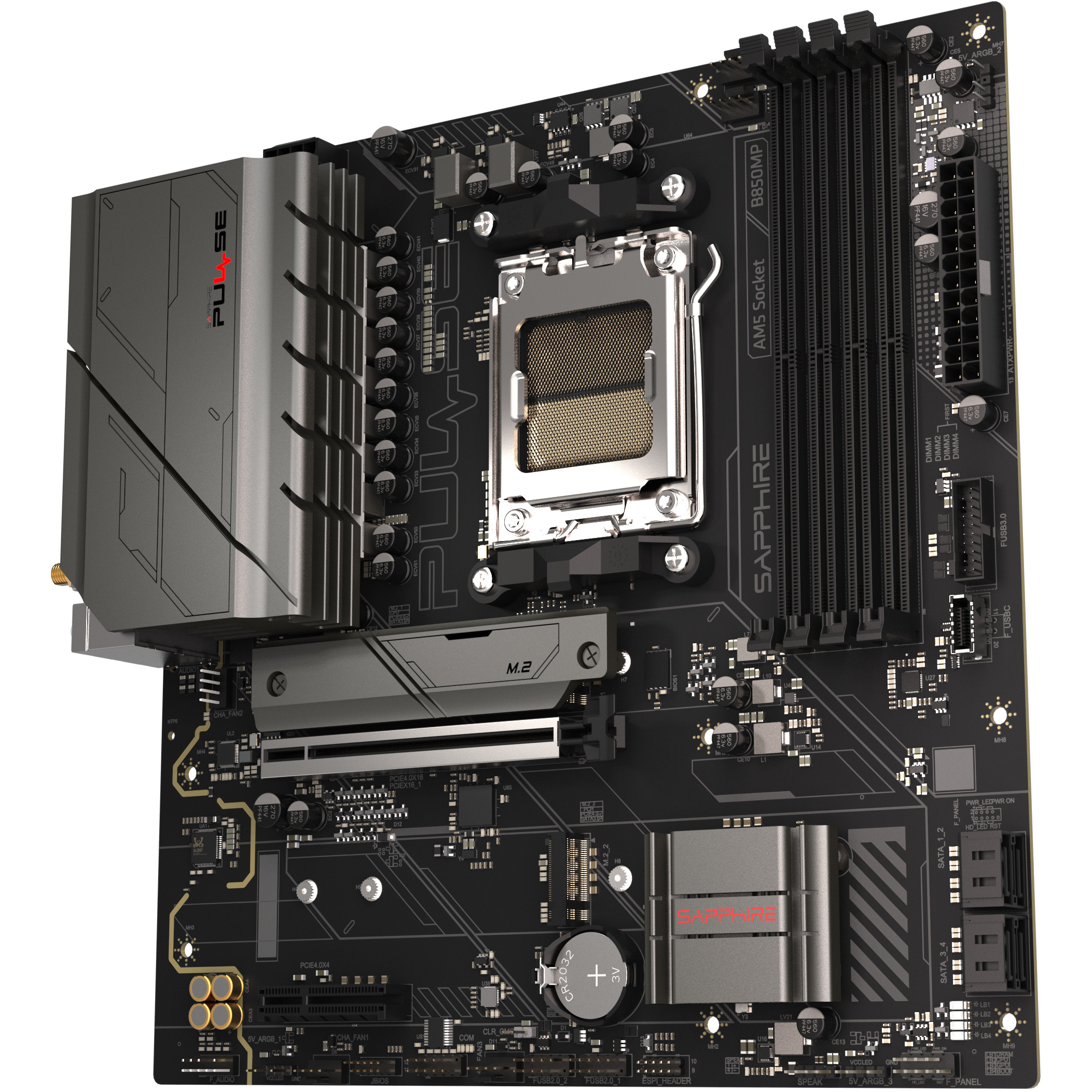 Pllakë Amë Sapphire PULSE B850M WIFI Motherboard / Socket AM5 - Figura 3