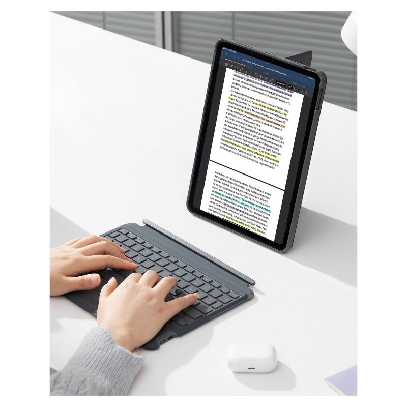 Aksesorë për tablet Inateck Keyboard for iPad 11" (10th Gen) / QWERTZ Layout / with Cover Compatibility - Gri - Figura 2