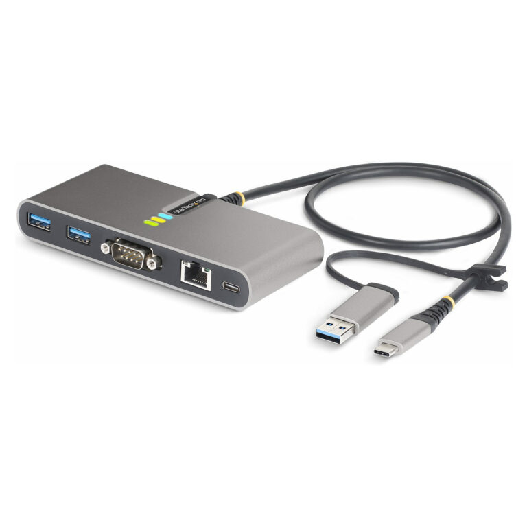 Hub StarTech USB-C/USB-A to Gigabit Ethernet & RS232