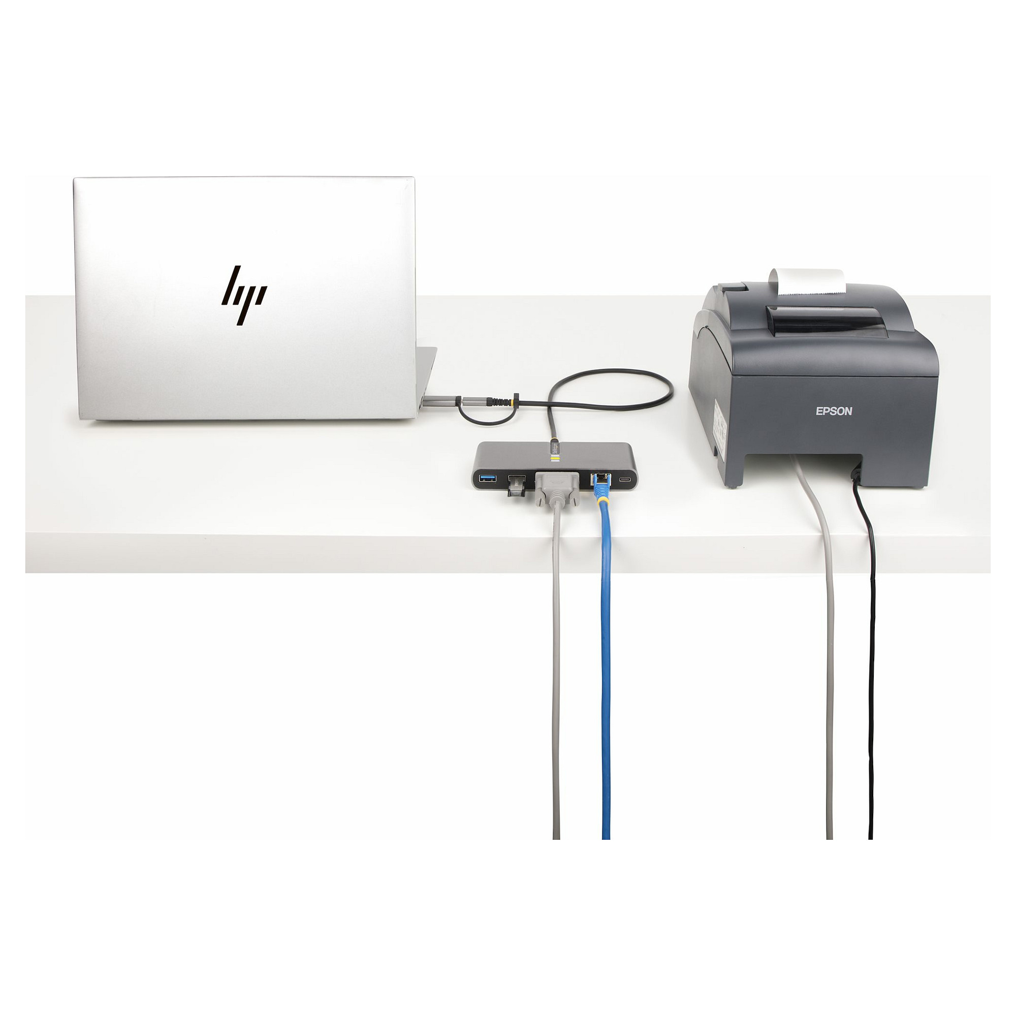 Hub StarTech USB-C/USB-A to Gigabit Ethernet & RS232 5