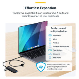 Hub StarTech 4-Port Compact USB-C to 4x USB-A 7