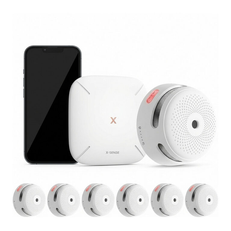 Sisteme të alarmit të mençura Smoke Detector X-Sense FS61 6-in-1 RF me Gateway - Bardhë