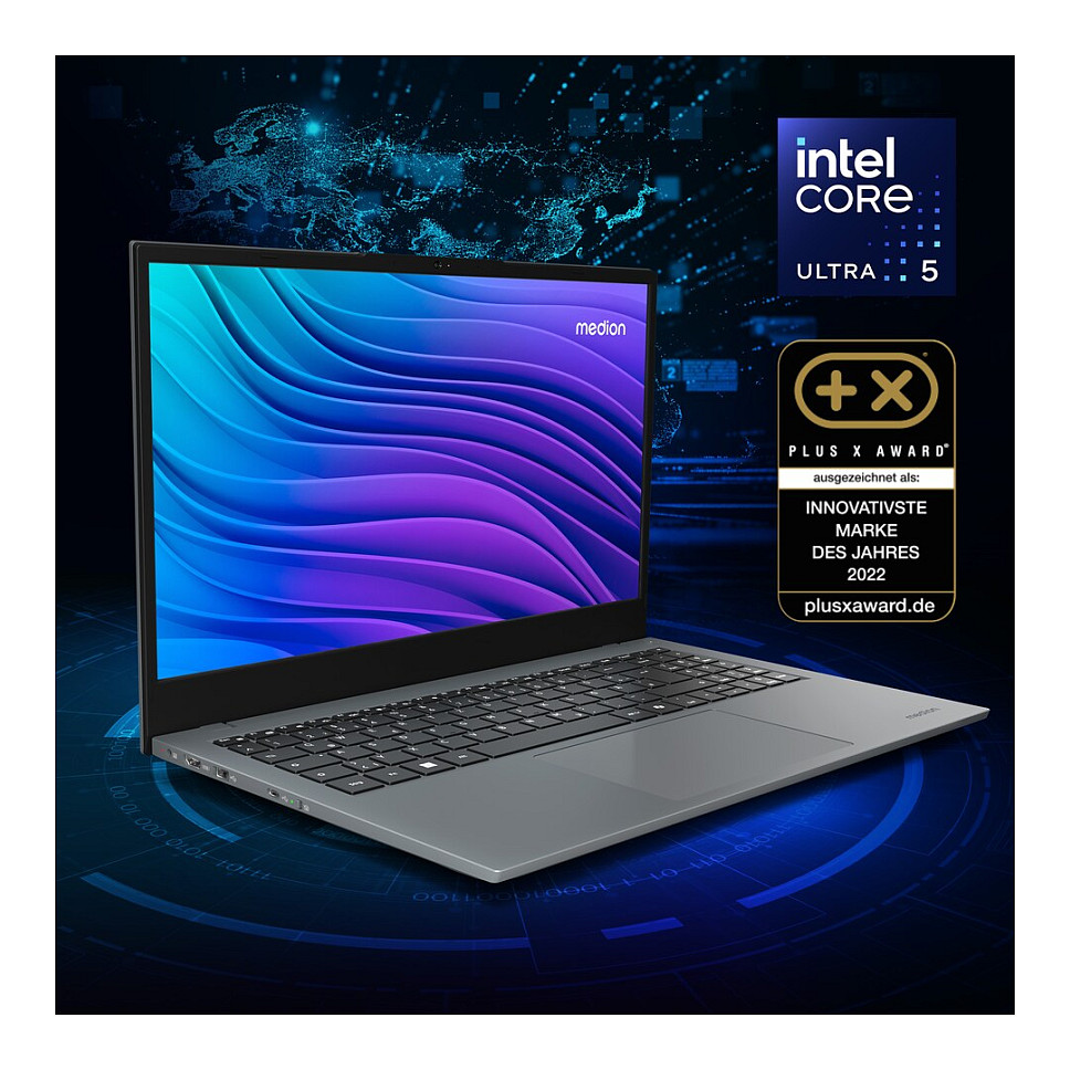 Laptop Medion E15443 / Ultra 5 125H / 16GB DDR5 / 512GB / 15.6″ Full HD IPS / Intel Arc Graphics – Gri 2