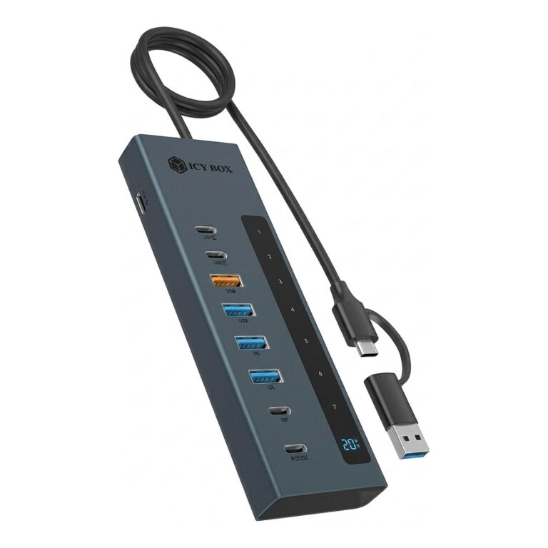Hub USB Icy Box 9in1 / USB 3.2 / USB Type-C & USB Type-A