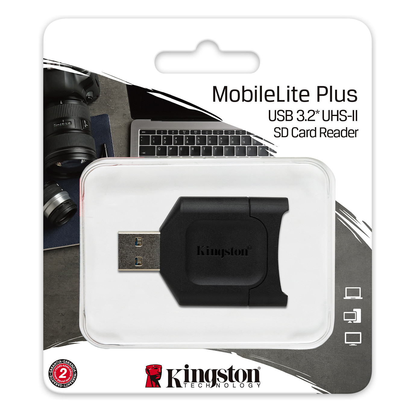 Lexues kartelash Kingston MobileLite Plus USB 3.2 për SD/SDHC/SDXC UHS-II - Zezë - Figura 3