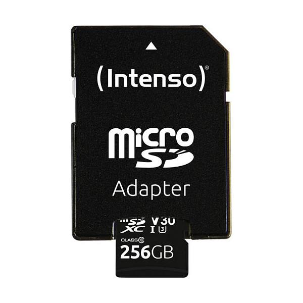 Kartë Memorie SD Intenso Professional microSDXC UHS-I 256GB U3 Class 10 - Zezë