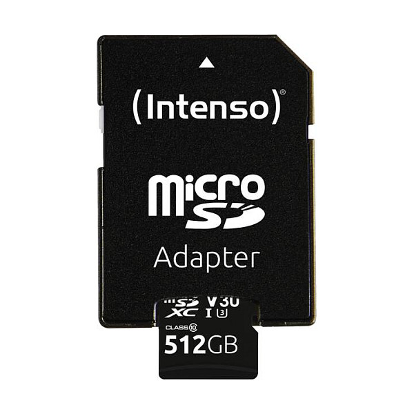 Kartë Memorie SD Intenso Professional microSDXC UHS-I 512GB U3 Class 10 - Zezë
