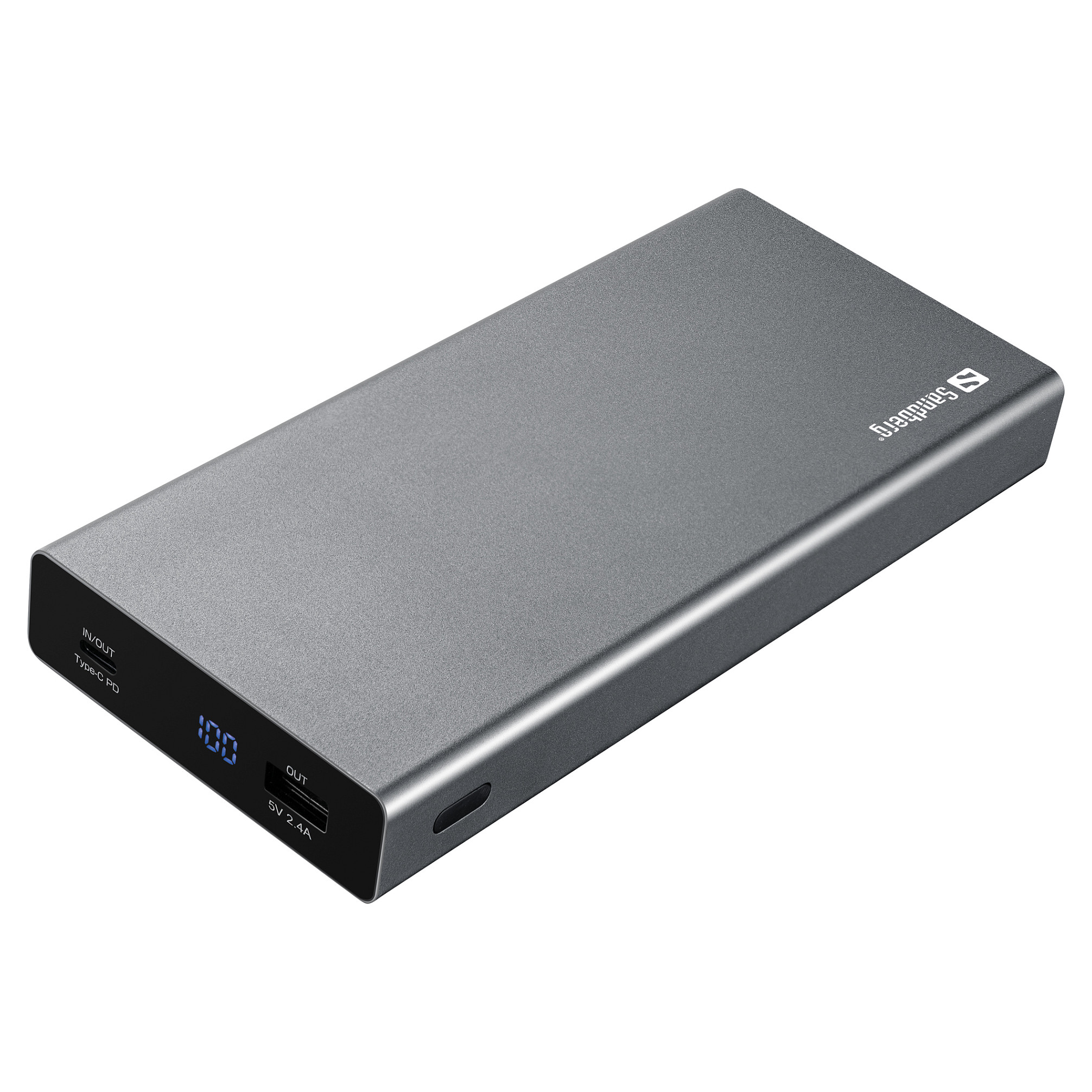Powerbank Sandberg USB‑C PD 100W / 20000mAh - Gri