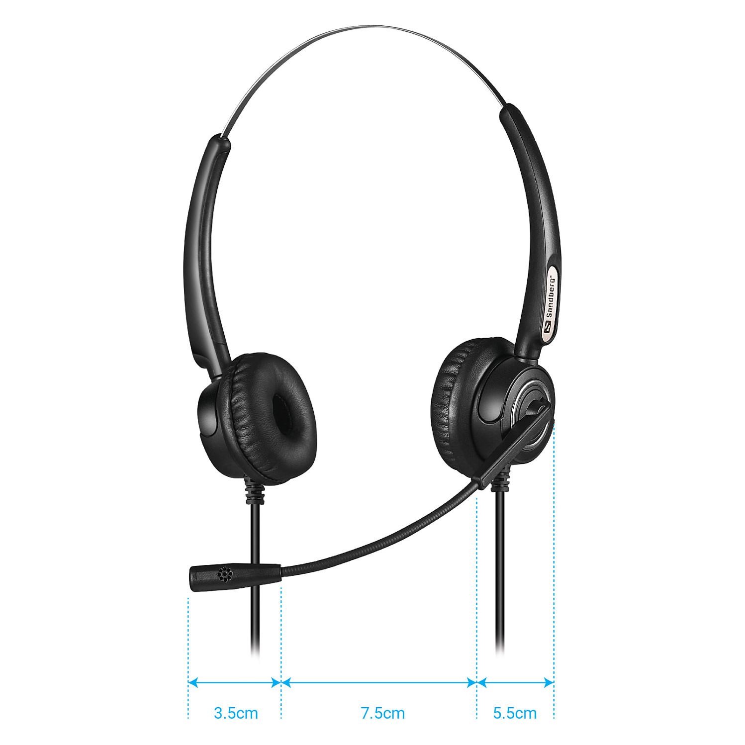 Kufje me kabllo Sandberg Office Pro 126-13 - Zezë - Figura 3