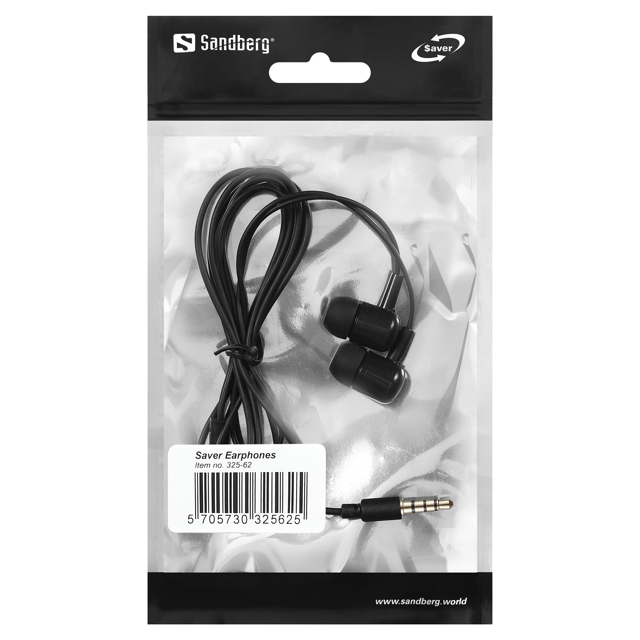 Kufje me kabllo Sandberg Saver In-Ear - Zezë - Figura 2