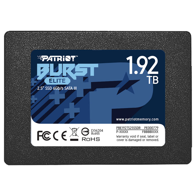 SSD të Brendshëm Patriot Burst Elite / 1.92 TB / 2.5″ / SATA 6 Gb/s - Zezë