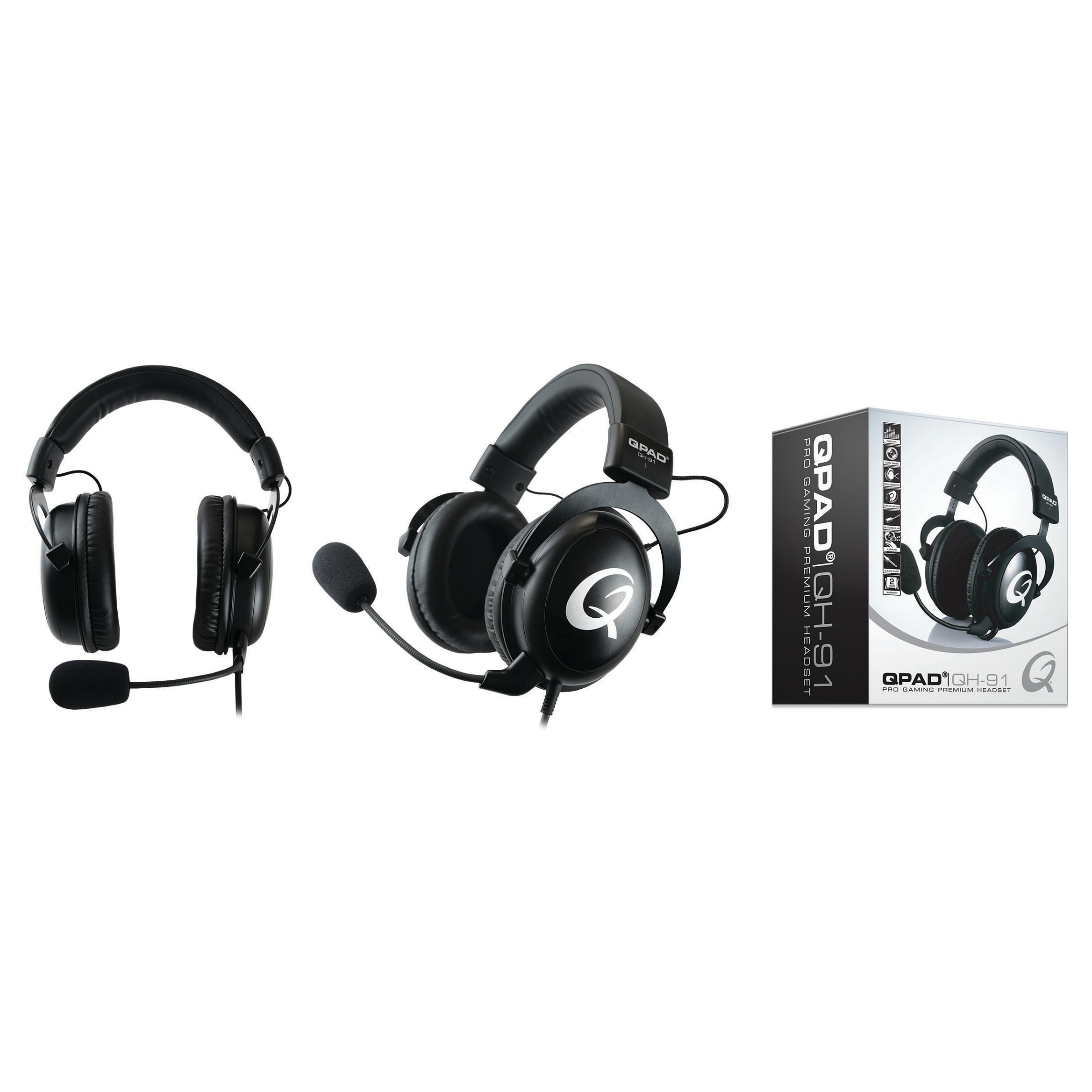 Kufje Gaming QPAD QH91 Pro me kabllo - Zezë - Figura 4