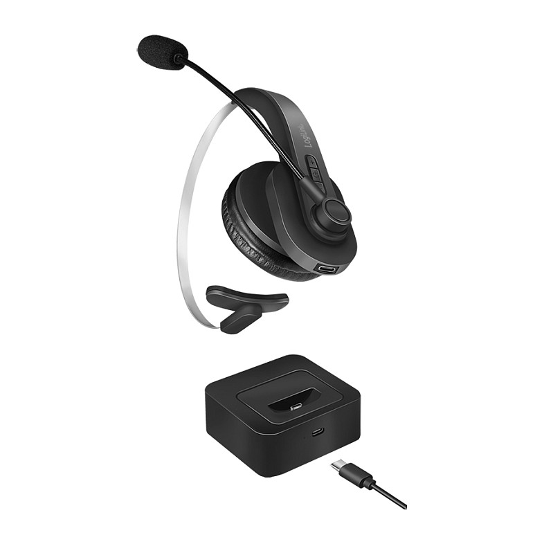 Kufje pa kabllo LogiLink Bluetooth Mono Headset me charging stand - Zezë - Figura 5