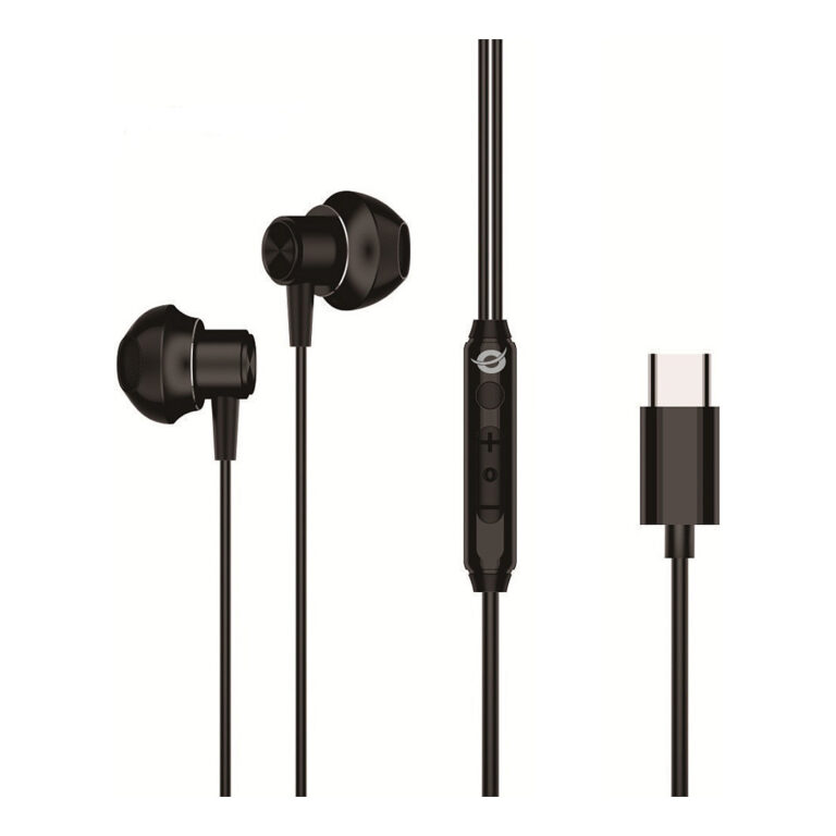 Kufje me kabllo Conceptronic BRENDAN04B USB-C me mikrofon - Zezë