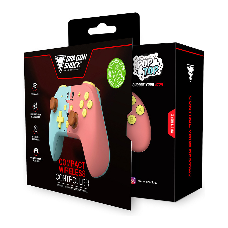 Konzolë Nintendo DragonShock Poptop Wireless Cubes - Rozë/Blu - Figura 5