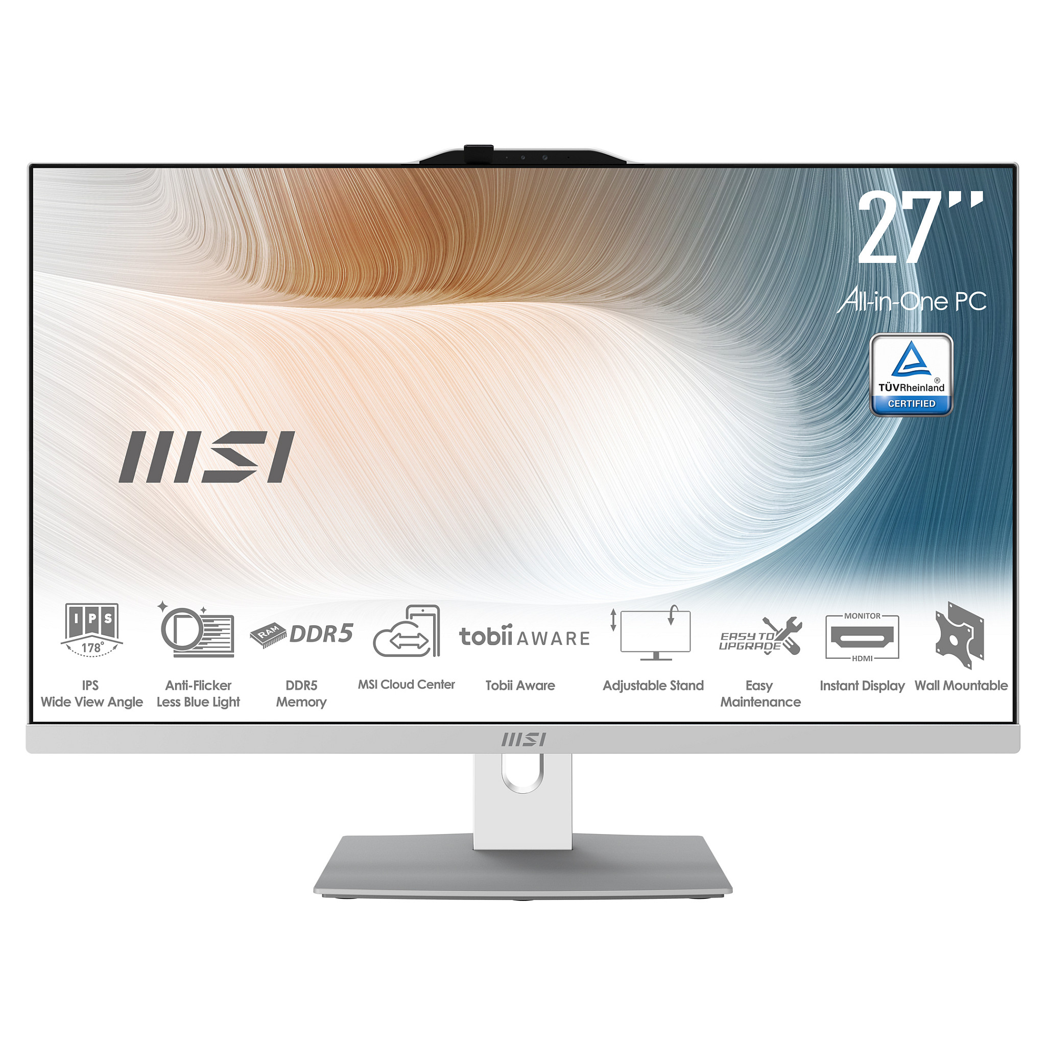 AIO MSI Modern AM272P 1M-1290DE / Core 5 120U / 16GB DDR5 / 512GB / 27" Full HD IPS / Intel Graphics - Argjendi - Figura 2