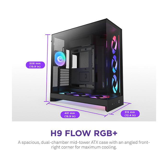 Kasë për kompjuter NYXT H9 Flow RGB+ 2