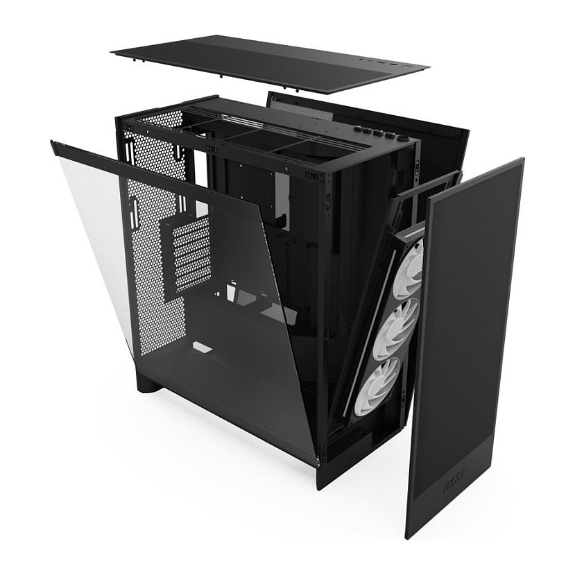 Kasë Nzxt H7 Flow RGB, e zezë, Midi Tower 5