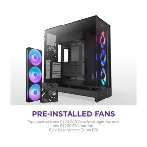 Kornizë PC NZXT H9 Flow RGB 2025, mid tower, xham i temperuar, e bardhë 8