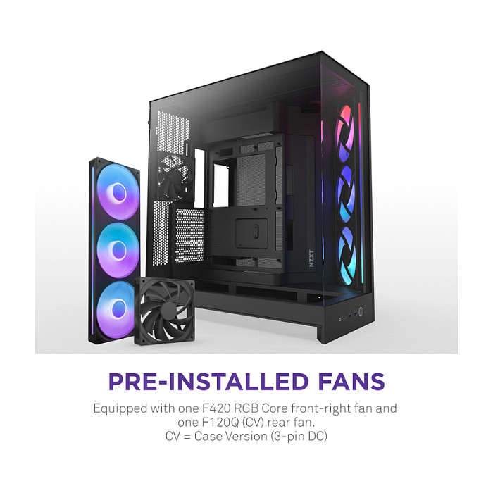 Kornizë PC NZXT H9 Flow RGB 2025, mid tower, xham i temperuar, e bardhë 3