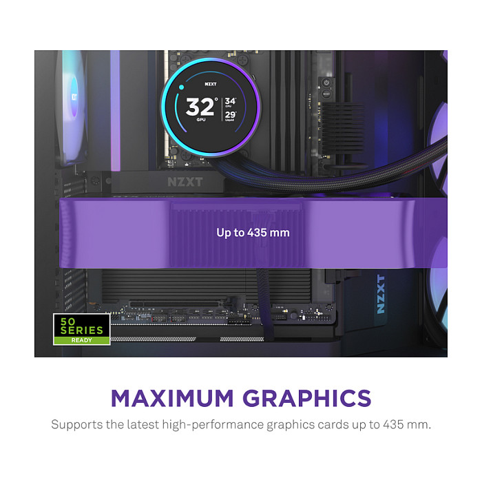 Kornizë PC NZXT H9 Flow RGB 2025, mid tower, xham i temperuar, e bardhë 5