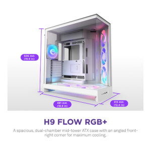 Kasë NZXT H9 Flow RGB CM-H92FW-R1 -Bardhë 7