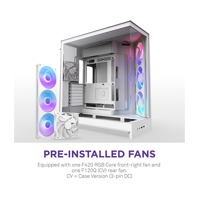 Kasë NZXT H9 Flow RGB CM-H92FW-R1 -Bardhë 3