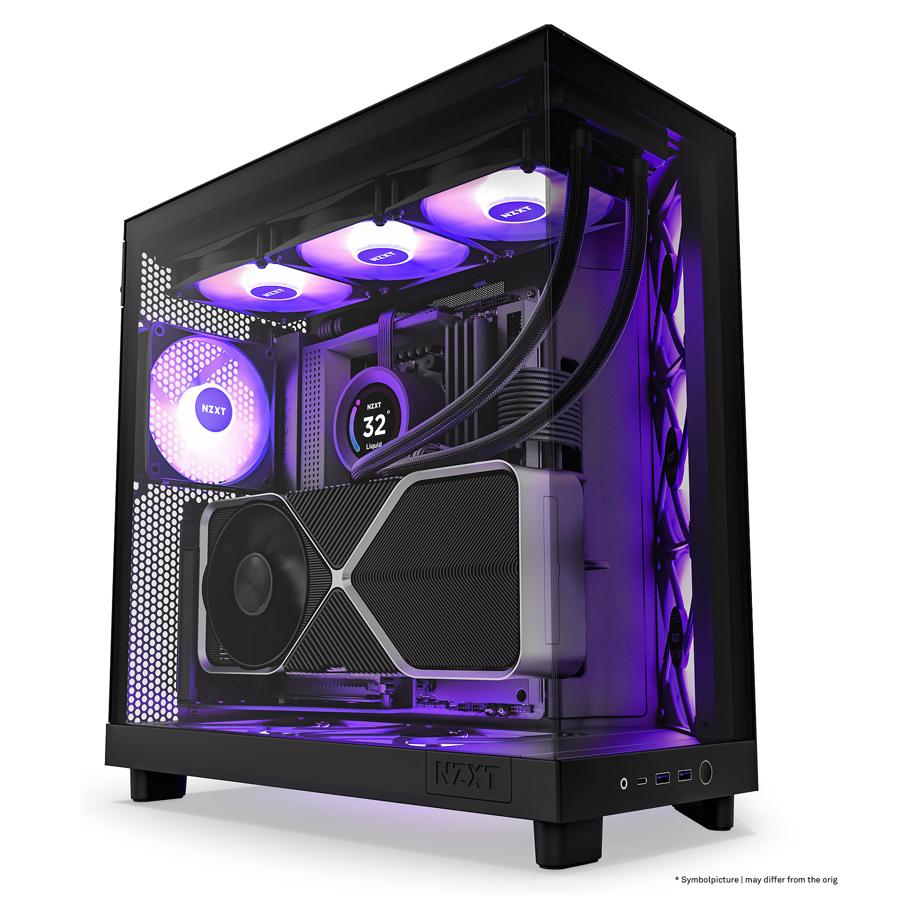 Kasë Nzxt H6 Flow, e zezë 4