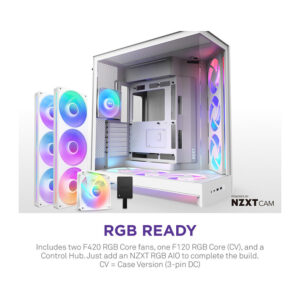 Kasë NZXT H9 Flow RGB+, e bardhë 8