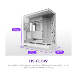Kasë NZXT H9 Flow TG CM-H92FW-01 -Bardhë 7