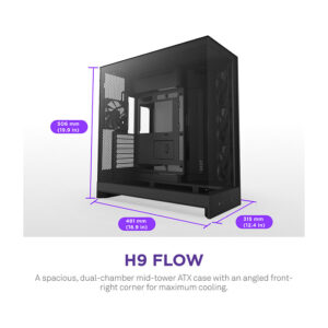 Kasë NZXT H9 Flow -Zezë 7