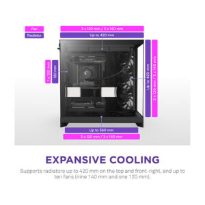 Kasë NZXT H9 Flow -Zezë 8