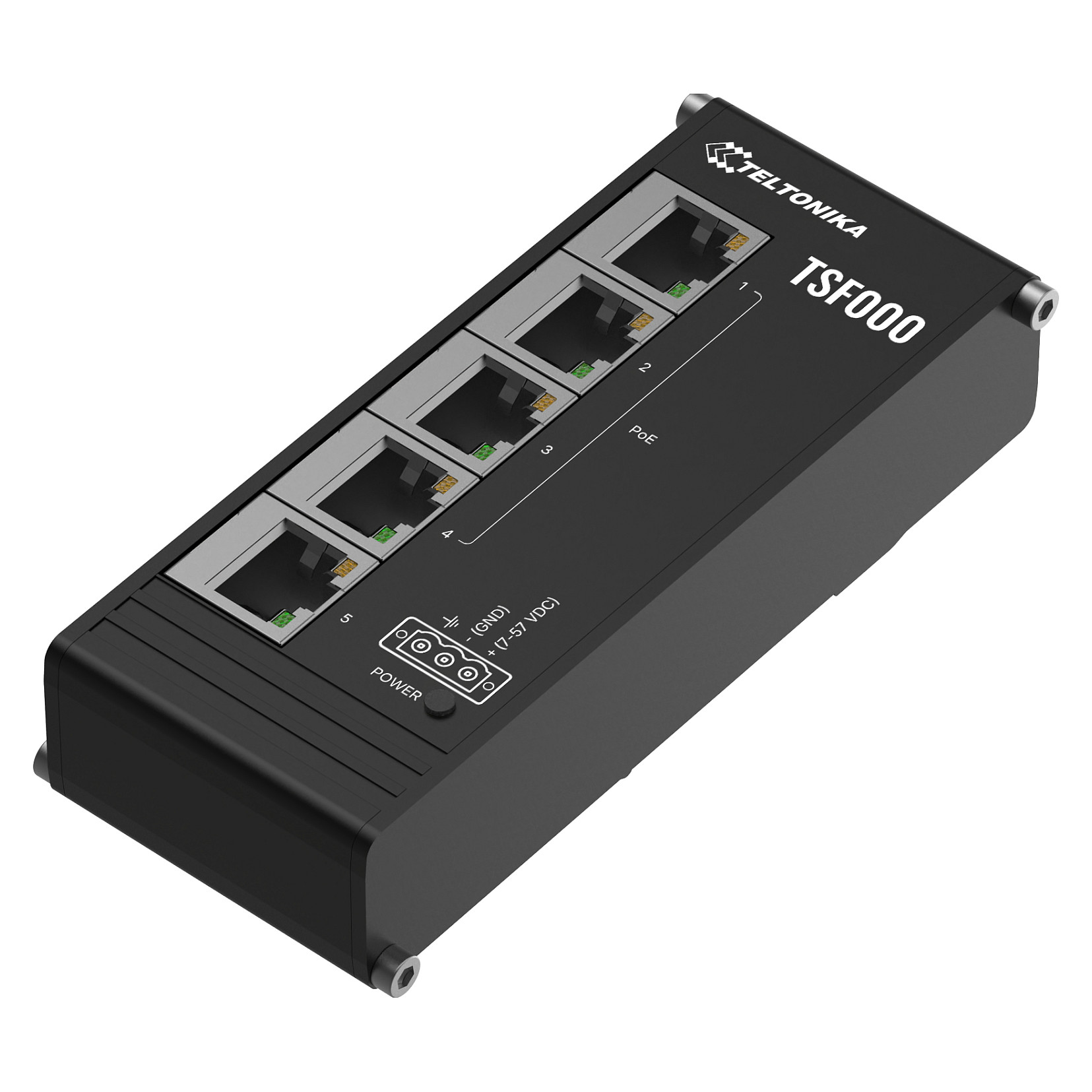 Switch Teltonika TSF000 / Unmanaged / 5xFast Ethernet / PoE+
