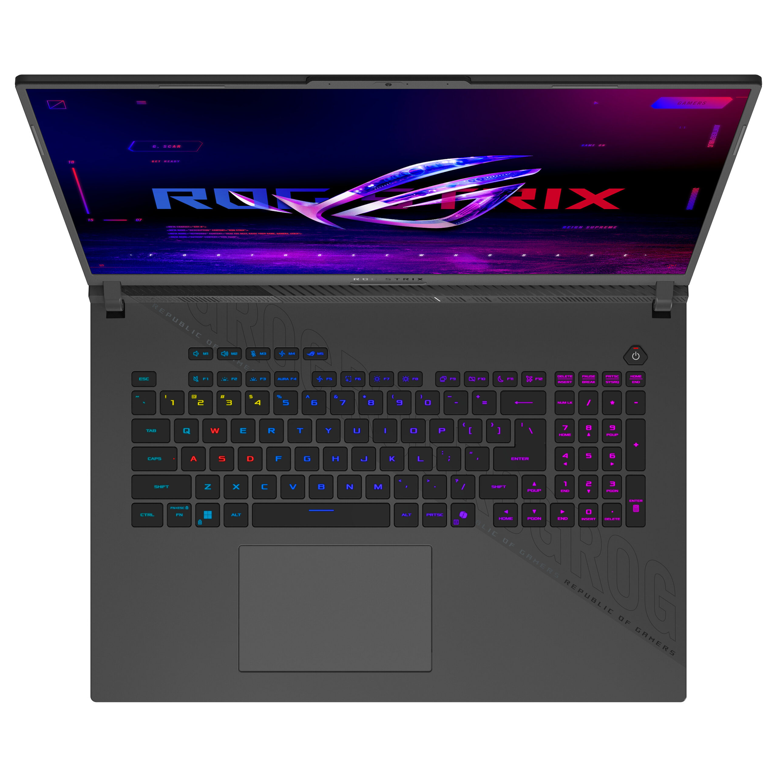 Laptop Gaming Asus ROG Strix 18 G814PM-S8023W / Ryzen 9 8940HX / 32GB DDR5 / 1TB / 18" WUXGA IPS 144Hz / RTX 5060 8GB - Gri - Figura 2