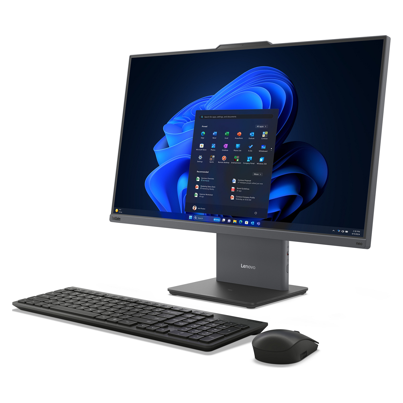 AIO Lenovo ThinkCentre Neo 50a / i7-13620H / 32GB DDR5 / 1TB / 27″ Full HD IPS / Intel UHD Graphics – Gri 2