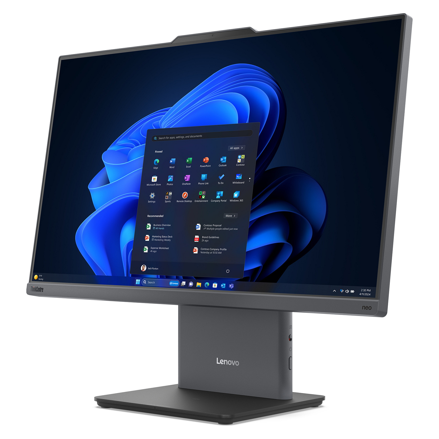 AIO Lenovo ThinkCentre Neo 50a / i5-13420H / 16GB DDR5 / 1TB / 23.8″ Full HD IPS / Intel UHD Graphics – Gri 2