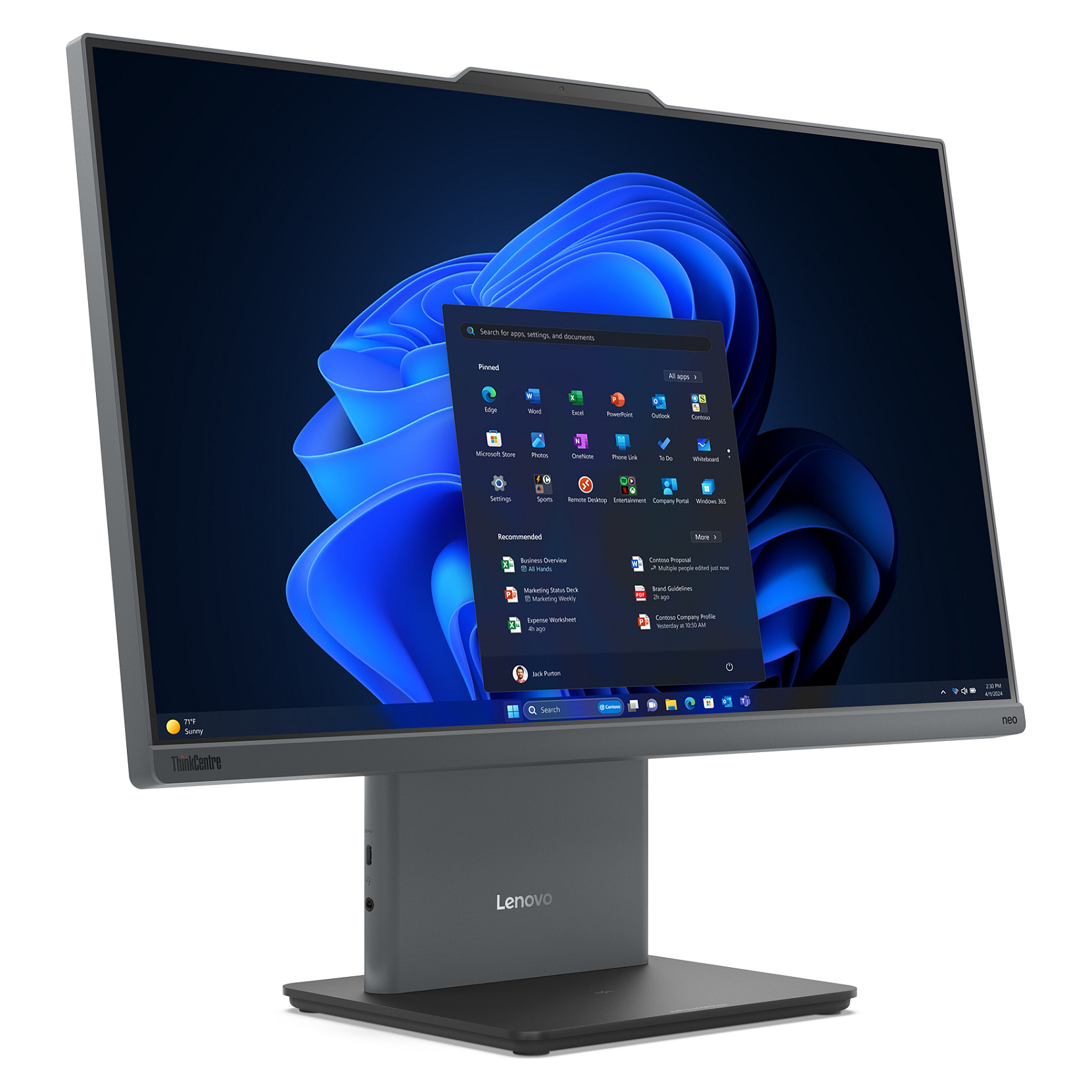 AIO Lenovo ThinkCentre Neo 50a / i5-13420H / 16GB DDR5 / 1TB / 23.8″ Full HD IPS / Intel UHD Graphics – Gri 3