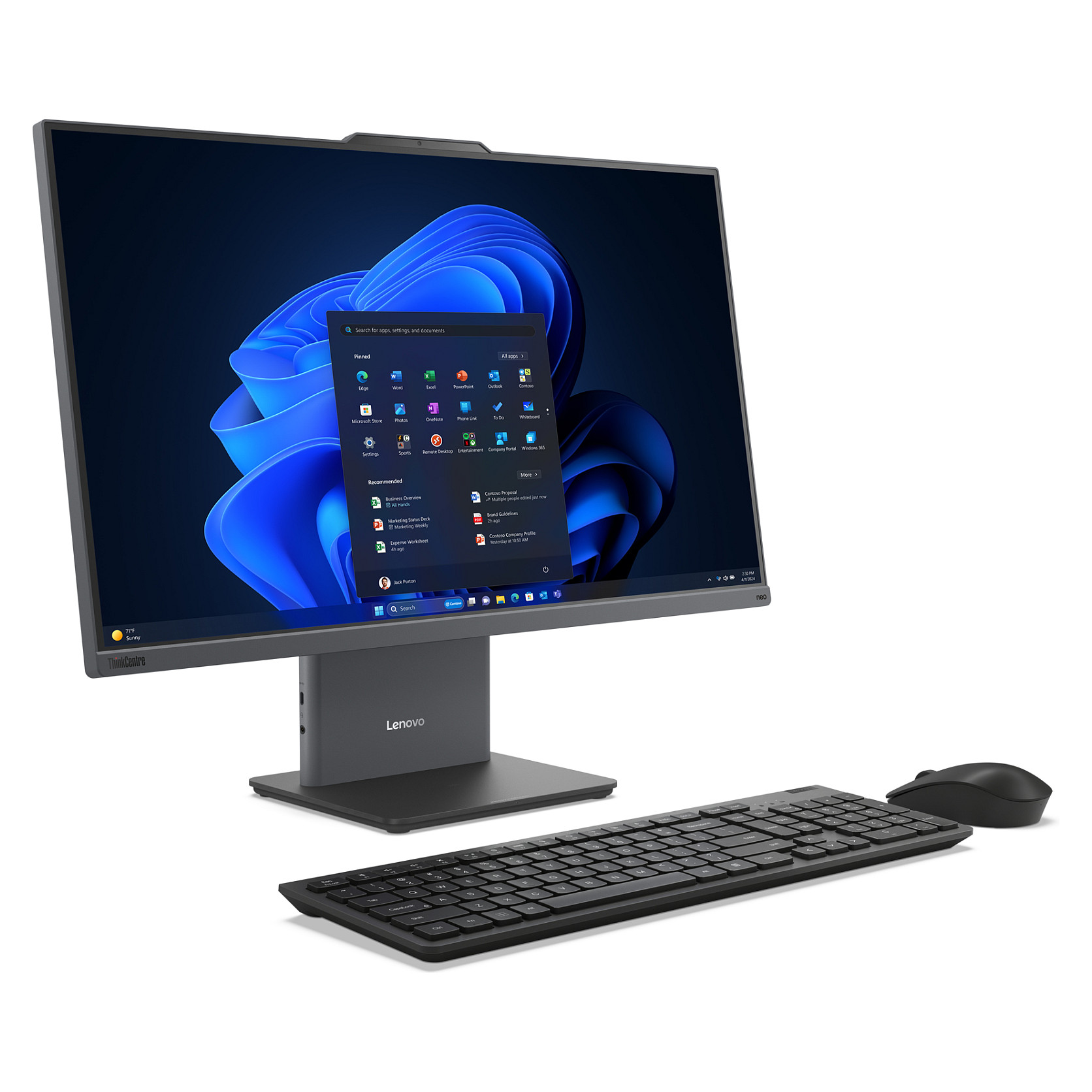 AIO Lenovo ThinkCentre Neo 50a / i7-13620H / 32GB DDR5 / 1TB / 27″ Full HD IPS Touch / Intel UHD Graphics – Gri 3