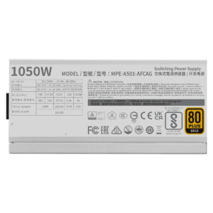 Furnizues Energjie Cooler Master MWE Gold 1050 V2 White / 1050W / ATX 3.1 / 80 PLUS Gold 8