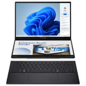 Laptop ASUS Zenbook Duo UX8406CA-QL055W / Ultra 9-285H / 16GB LPDDR5x / 1TB / 14″ WUXGA OLED Touch 60Hz / Intel Arc 140T – Gri e Errët 7