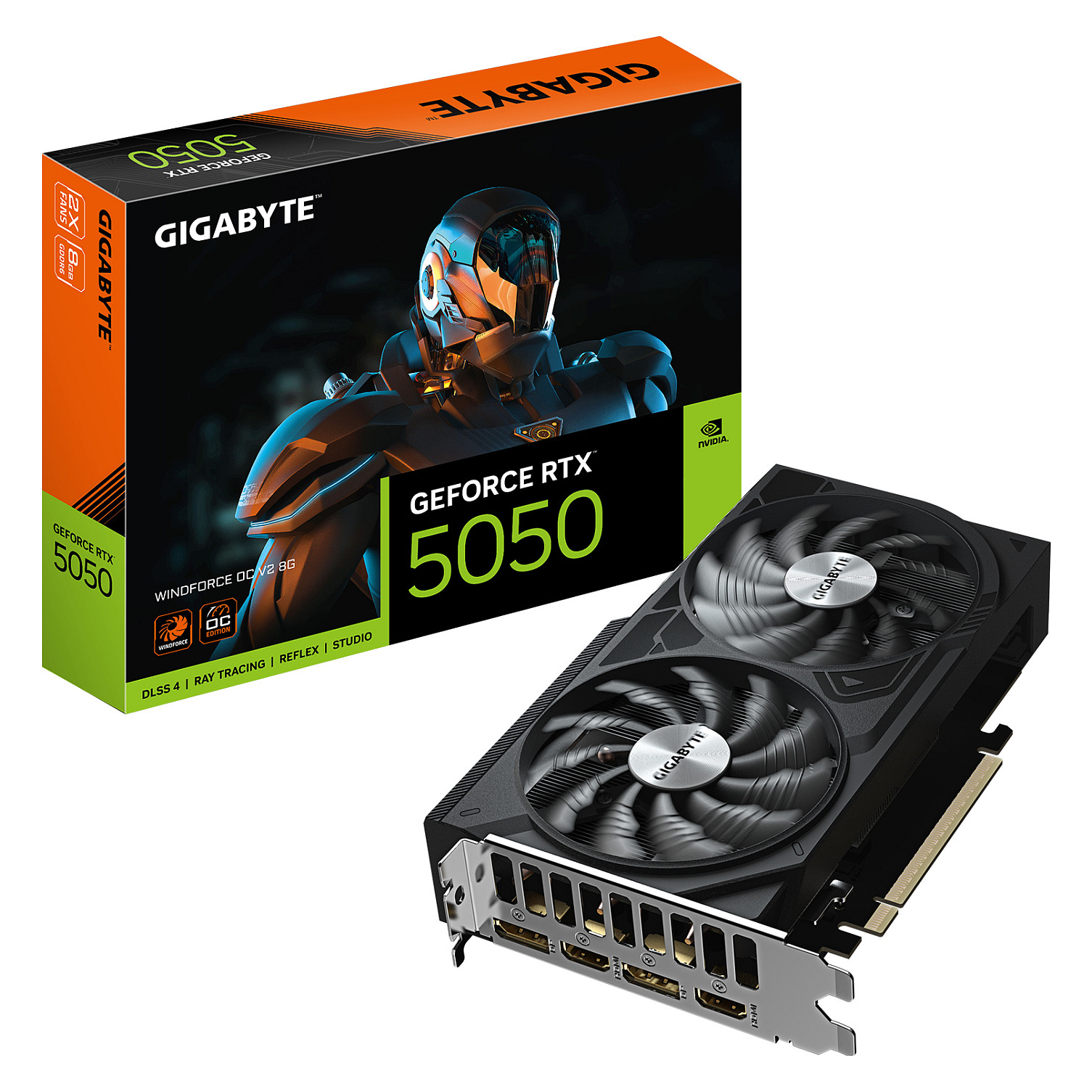 Kartelë Grafike NVIDIA RTX 5050 8GB Gigabyte WINDFORCE OC V2 GDDR6