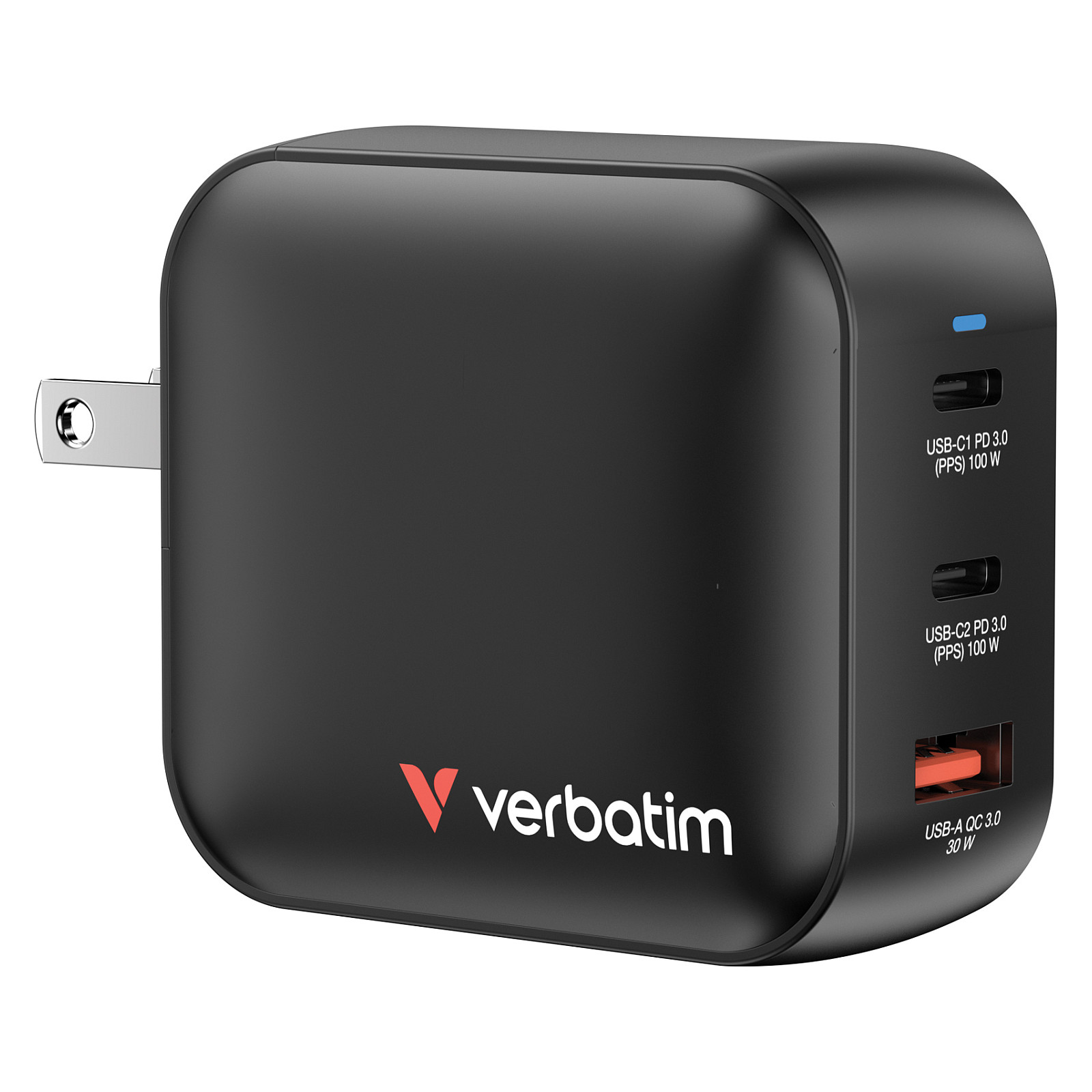 Adapter Verbatim Mini GaN 100W / 2xUSB-C + 1xUSB-A - Zezë - Figura 2