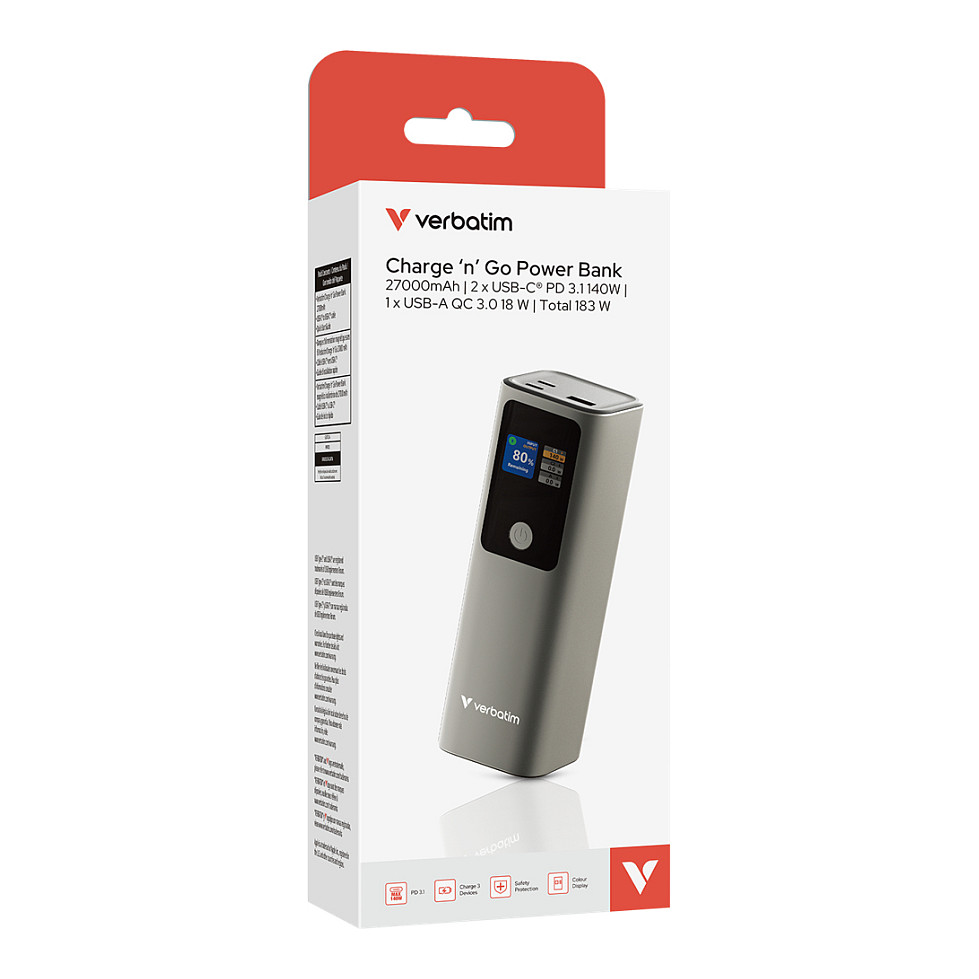 Powerbank Verbatim Charge 'n' Go 27000mAh – Gri - Figura 5