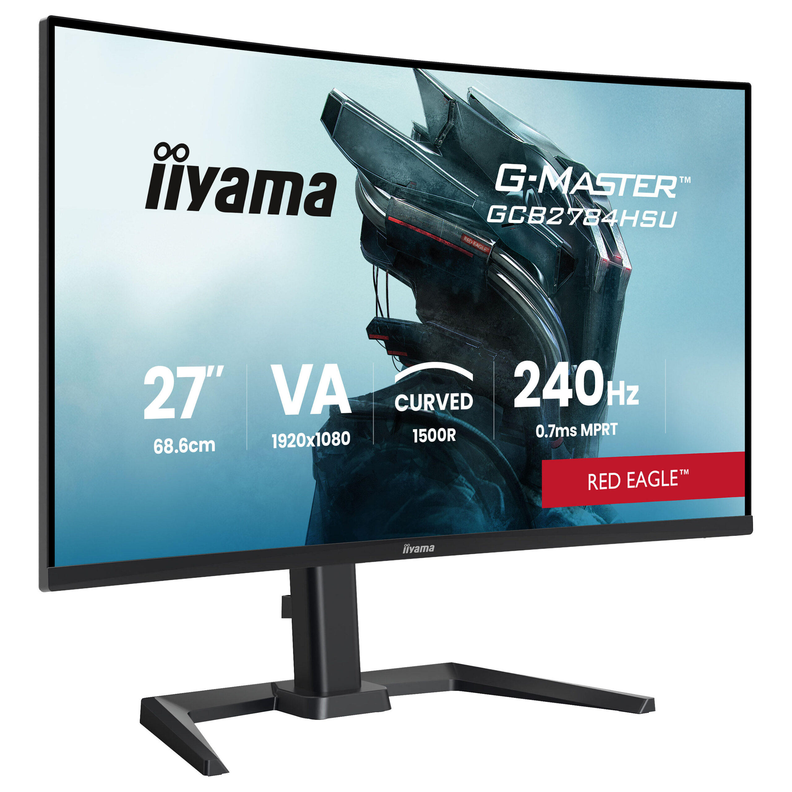 Monitor Gaming iiyama G-Master GCB2784HSU-B1 / 27"/ Full HD VA / Curved / 240Hz / 0.7ms / HDMI+USB+DP - Zezë - Figura 2