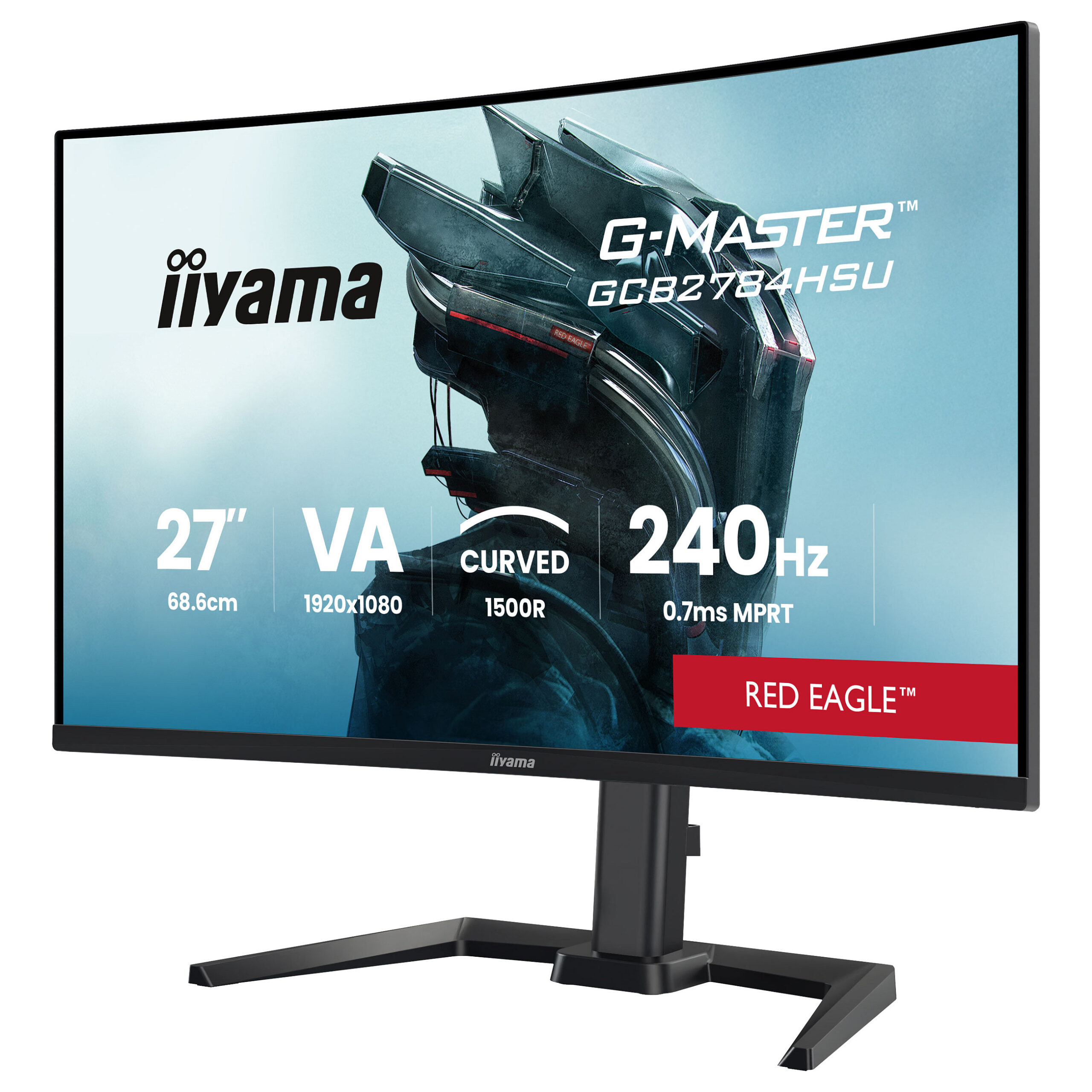 Monitor Gaming iiyama G-Master GCB2784HSU-B1 / 27"/ Full HD VA / Curved / 240Hz / 0.7ms / HDMI+USB+DP - Zezë - Figura 3