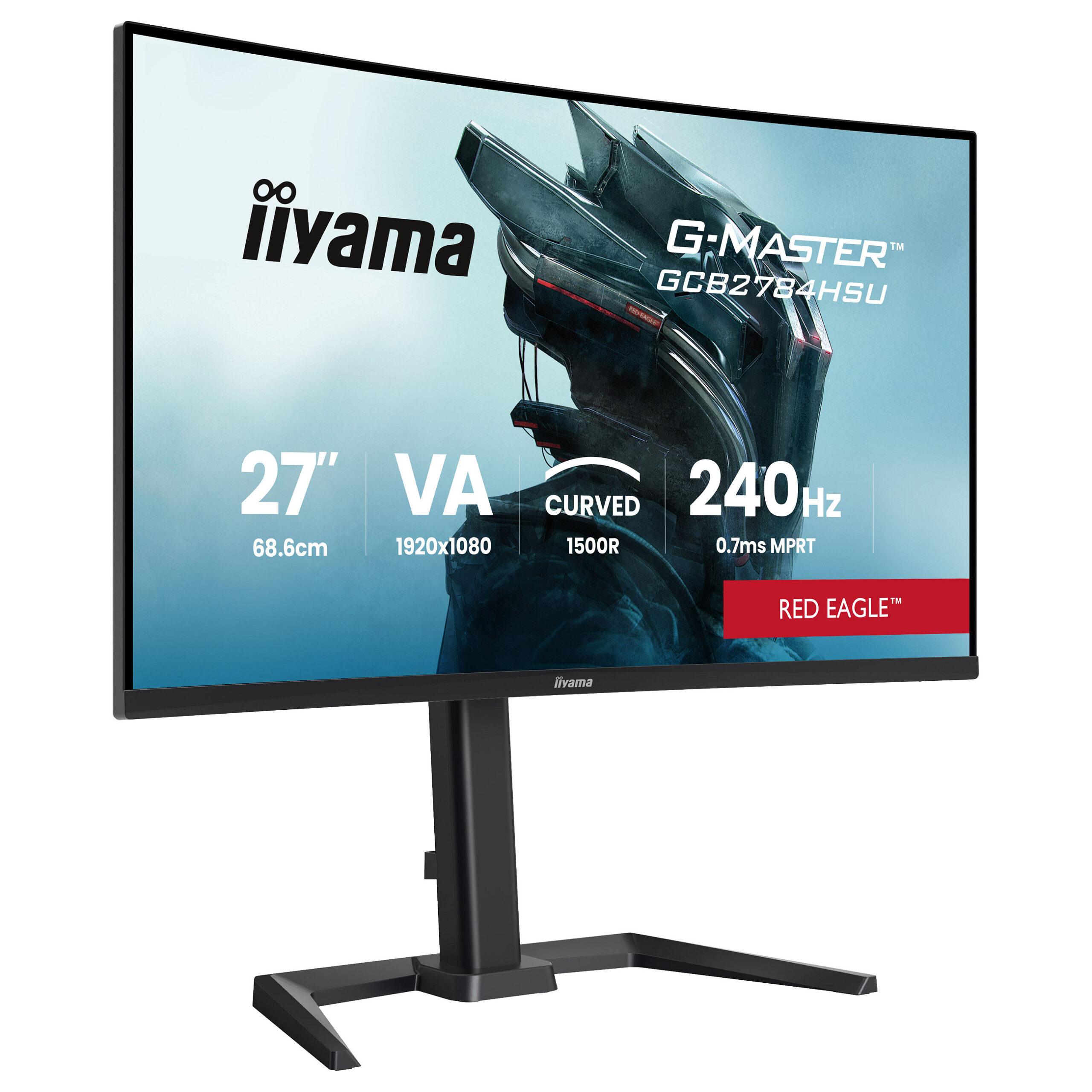 Monitor Gaming iiyama G-Master GCB2784HSU-B1 / 27"/ Full HD VA / Curved / 240Hz / 0.7ms / HDMI+USB+DP - Zezë - Figura 4