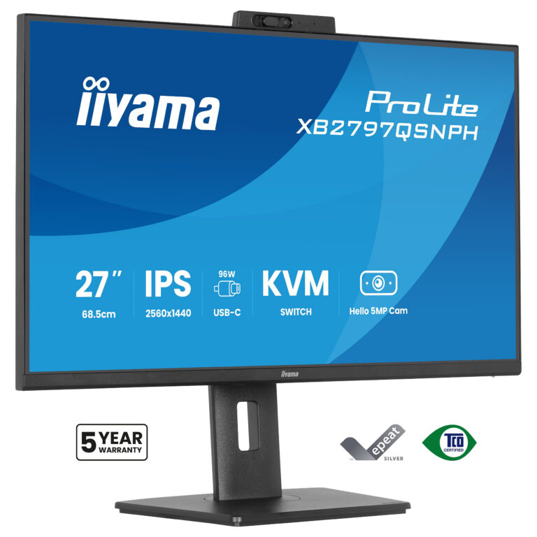 Monitor iiyama ProLite XB2797QSNPH-B1 / 27"/ Quad HD IPS / 75Hz / 1ms / HDMI+USB-C+DP - Zezë