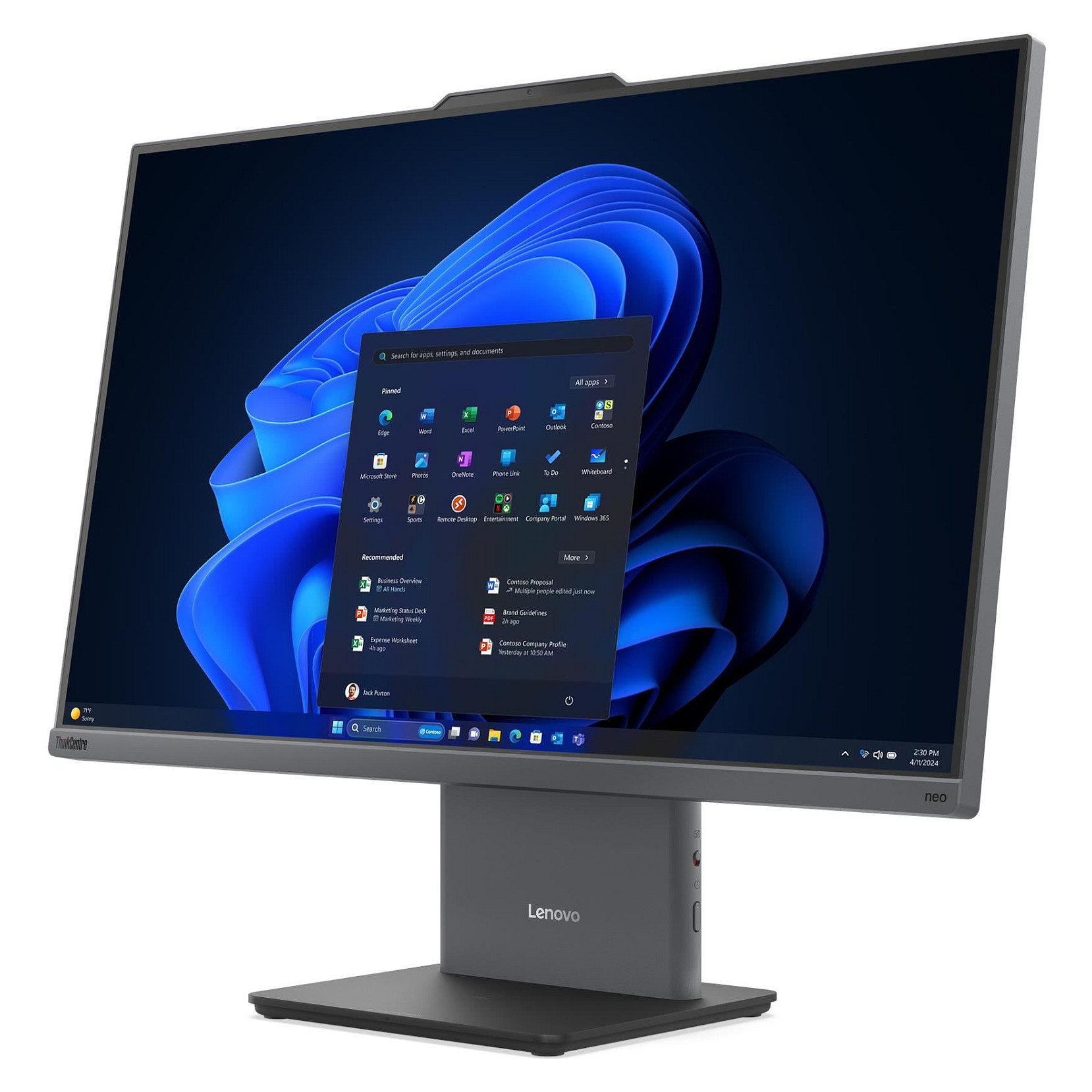 AIO Lenovo ThinkCentre neo50a G6 27 / Ultra 7 256V / 16GB LPDDR5x / 512GB / 27" Full HD IPS Touch / Intel Arc Graphics 140V - Gri - Figura 2