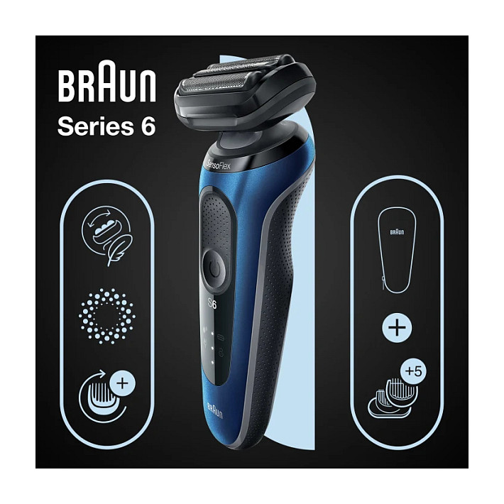 Makinë e rrojës Braun Series 6 61-B1500s - Blu/Zezë