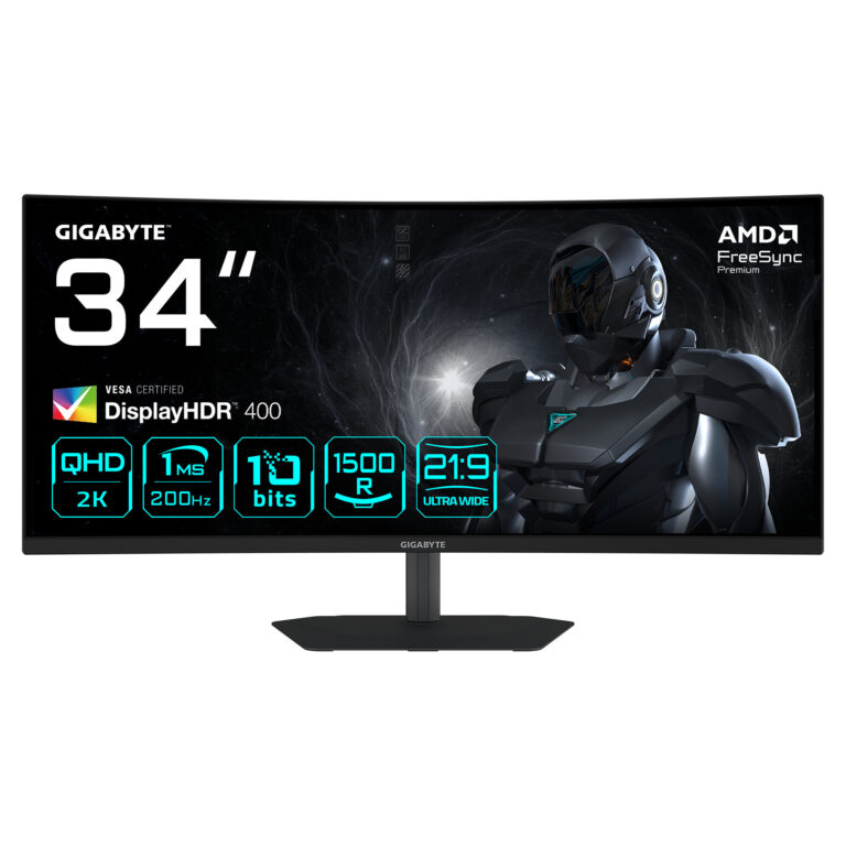 Monitor Gaming Gigabyte G34WQC2 / 34"/ UWQHD LED VA Curved / 200Hz / 1ms / HDMI+DP - Zezë